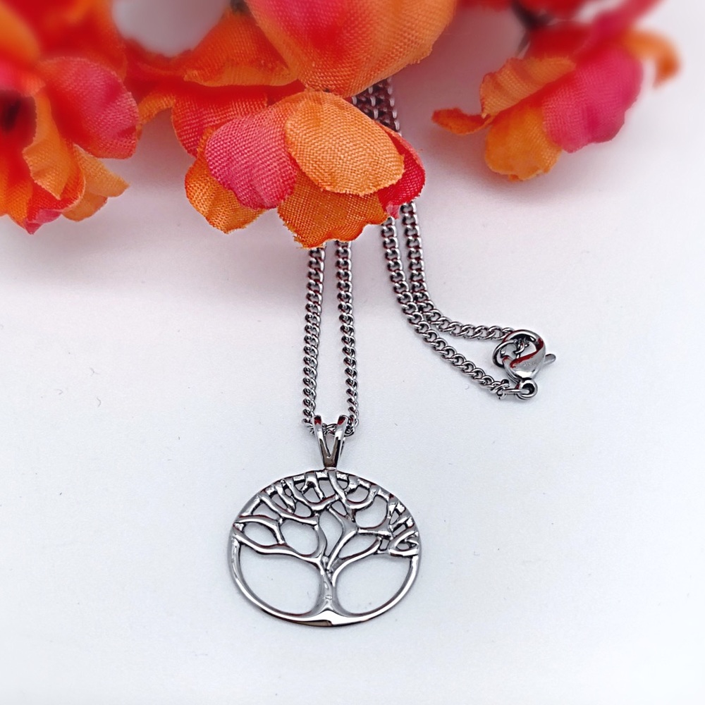 Tree of Life Stainless Steel Unisex Necklace NWT